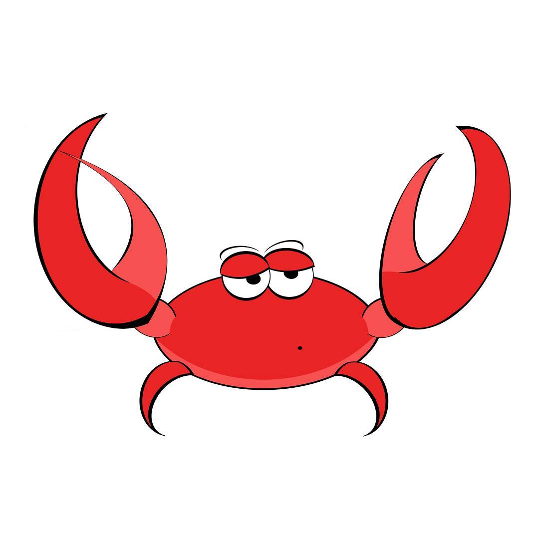 Bob the Crab, hand-drawn 2D character art